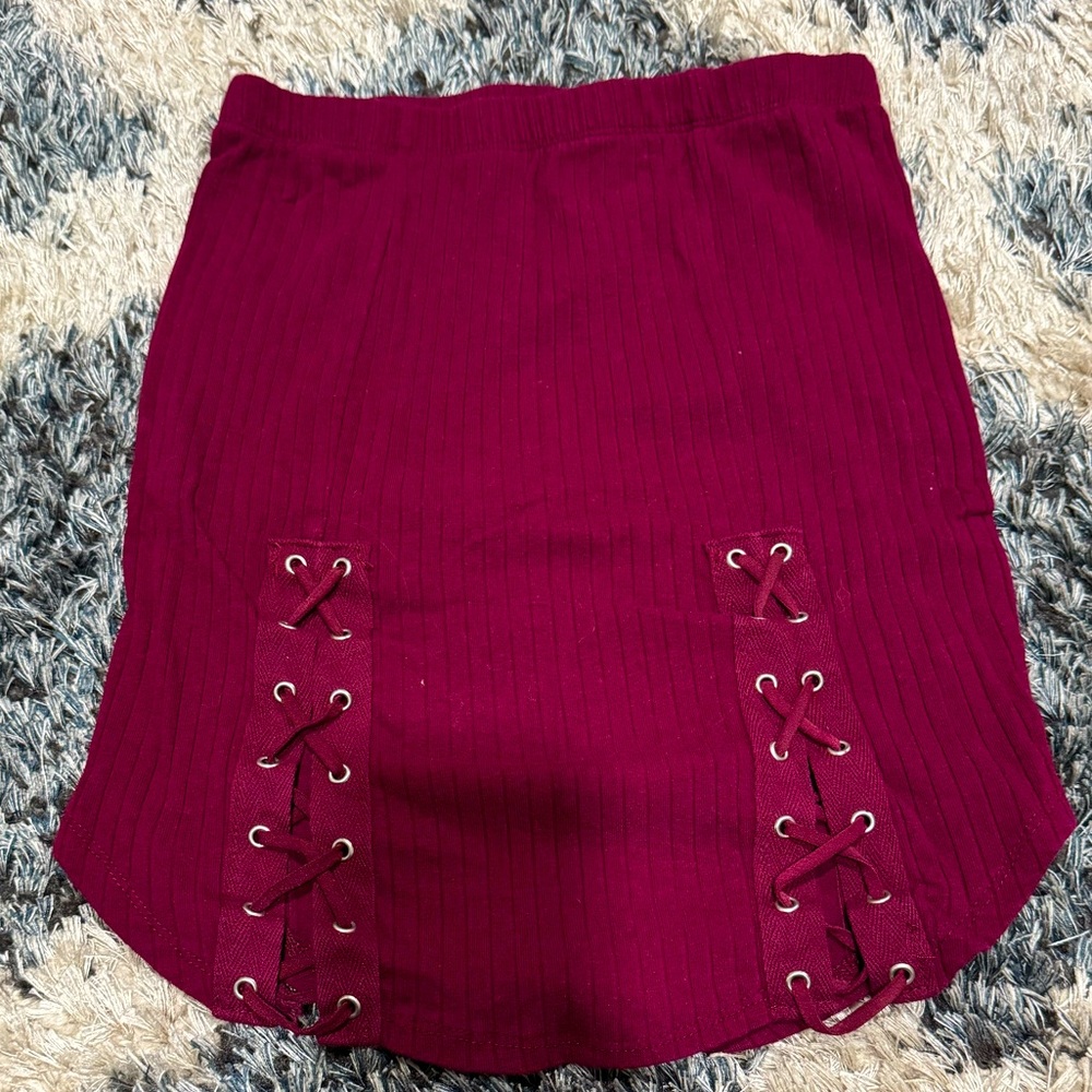 Burgundy Skirt